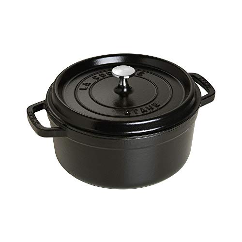 Staub Cocotte Single pan - Cacerola (Single pan, Negro, hierro fundido, 3,8 L, 24 cm, 4,8 kg)