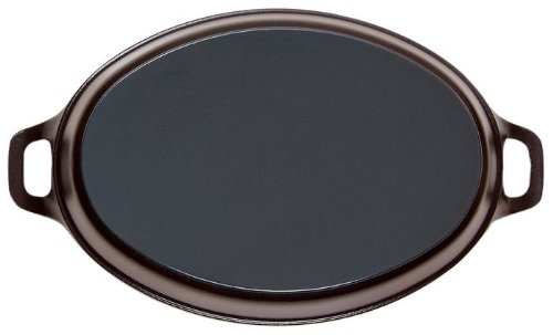 STAUB Dish Fuente Ovalada apilable, Hierro Fundido, Negro, 21 cm