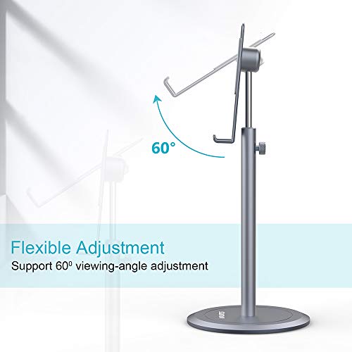 steanum Soporte Móvil, Aleación de Aluminio Soporte para Teléfono Ajustable Tabletas Móvil Teléfono Soporte para iPhone 11/11 Pro/11 Pro MAX/XS/XS MAX/XR/X/8, Galaxy S20/10/9, 7-12.9 Inches Devices