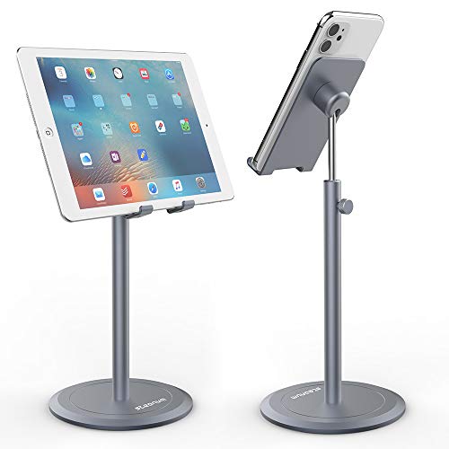 steanum Soporte Móvil, Aleación de Aluminio Soporte para Teléfono Ajustable Tabletas Móvil Teléfono Soporte para iPhone 11/11 Pro/11 Pro MAX/XS/XS MAX/XR/X/8, Galaxy S20/10/9, 7-12.9 Inches Devices