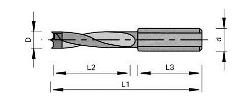 Stehle HW - Broca para tacos, sin gua de desgaste, 5,0 x 35 x 70mm, mango = 10 x 30 mm, sentido horario