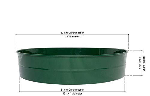 Sterico Tamiz de jardín con Diferentes tamaños de Malla | Tamiz Redondo de 33cm Ø | Criba de Tierra para Semillas, Tierra, Compost, Piedras, Hierbas, Grava | Apilable | Robusto | Antioxidable (6 mm)