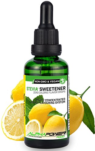 Stevia líquida natural I SÚPER PACK AHORRO 5 x 50 ml, Stevia Gotas de Lima-limón, naranjas afrutadas, manzana roja, Cola de hielo, café, sustituto del azúcar con sabor - sin azúcar & calorías