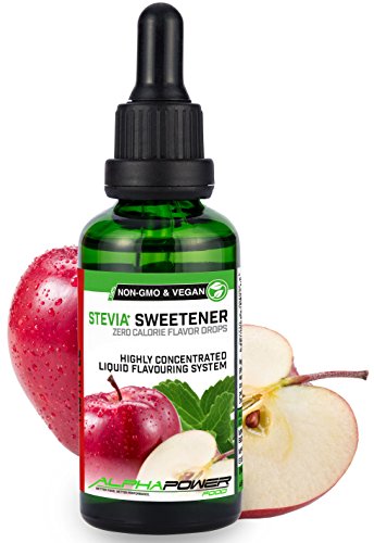 Stevia líquida natural I SÚPER PACK AHORRO 5 x 50 ml, Stevia Gotas de Lima-limón, naranjas afrutadas, manzana roja, Cola de hielo, café, sustituto del azúcar con sabor - sin azúcar & calorías
