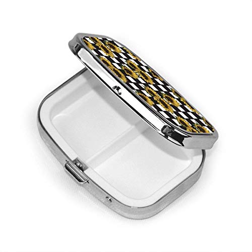 Stewart Tartan Print Caja de pastillas cuadrada plateada de moda personalizada Soporte para tableta de medicina Estuche organizador de billetera para bolsillo o bolso Organizador de vitaminas Caja decorativa
