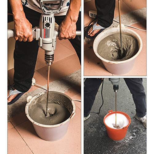 Stir Mezclador de mortero eléctrico, 1200W Máquina de Mezcla de lechada de Pintura de Cemento de Mano Herramienta de agitación de hormigón de Acero Inoxidable AC 220W