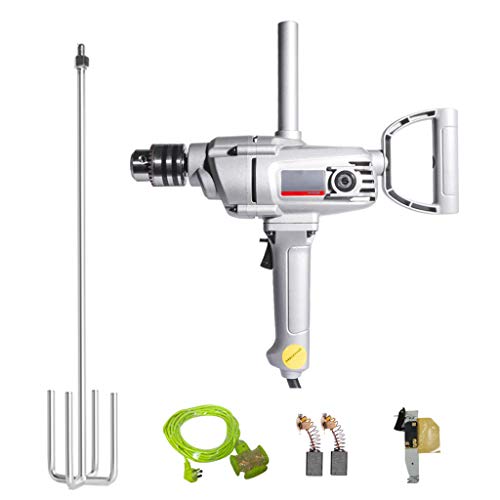 Stir Mezclador de mortero eléctrico, 1200W Máquina de Mezcla de lechada de Pintura de Cemento de Mano Herramienta de agitación de hormigón de Acero Inoxidable AC 220W
