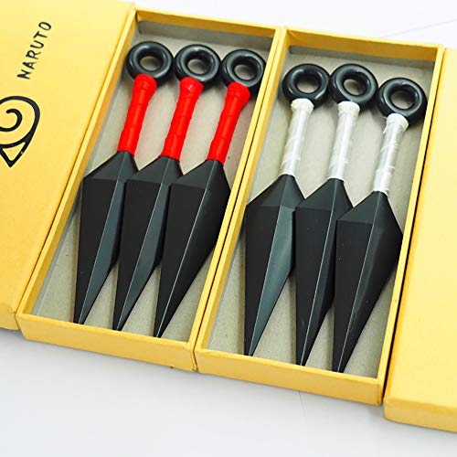 StMandy Naruto 3PCS Portable Plastic Big Kunai Throwing Dart Kid Japanese Ninja Cosplay Toy