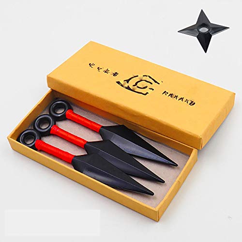 StMandy Naruto 3PCS Portable Plastic Big Kunai Throwing Dart Kid Japanese Ninja Cosplay Toy