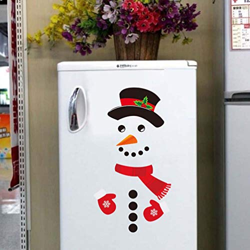 STOBOK Navidad muñeco de Nieve Pegatina DIY refrigerador Nevera Mural calcomanía Puerta