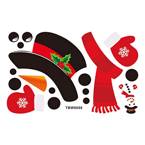STOBOK Navidad muñeco de Nieve Pegatina DIY refrigerador Nevera Mural calcomanía Puerta