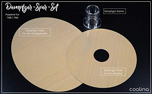 Stone4Slide coolina - Juego de vaporeras (2 láminas y chimenea, para Thermomix TM6 y TM5)