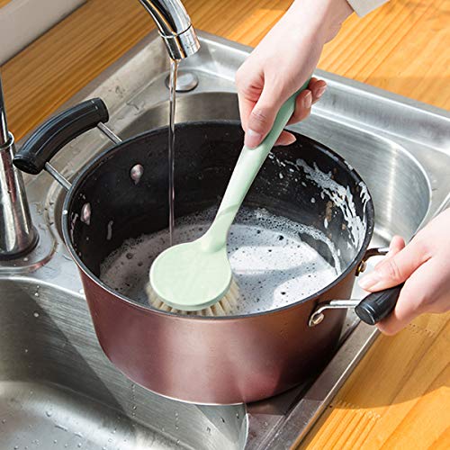 St.Oswalds Cepillo Lavar Platos Fregar Cocina Para Limpieza Verduras Limpiar Escobilla Ecologico Estropajos Natural Fibra Lavaplatos Sartenes (Paquete de 3) Verde
