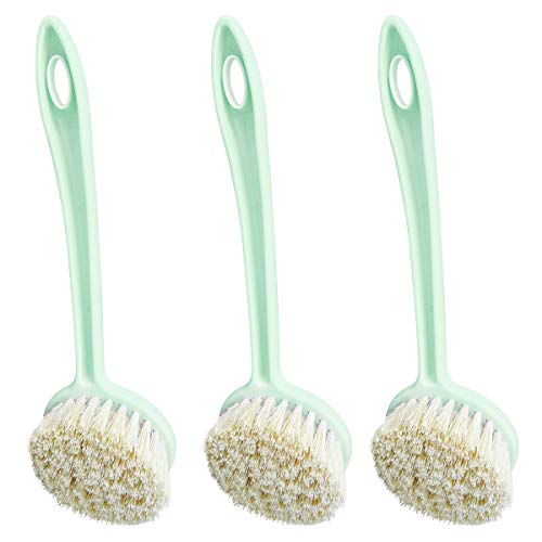 St.Oswalds Cepillo Lavar Platos Fregar Cocina Para Limpieza Verduras Limpiar Escobilla Ecologico Estropajos Natural Fibra Lavaplatos Sartenes (Paquete de 3) Verde