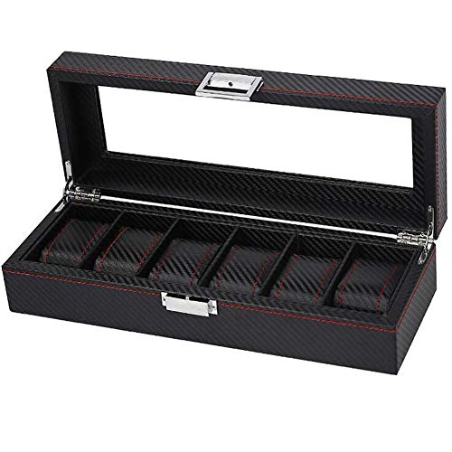 St.Oswalds Fibra Carbono Reloj Caja Para 6 Relojes (6)