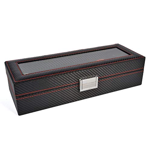 St.Oswalds Fibra Carbono Reloj Caja Para 6 Relojes (6)