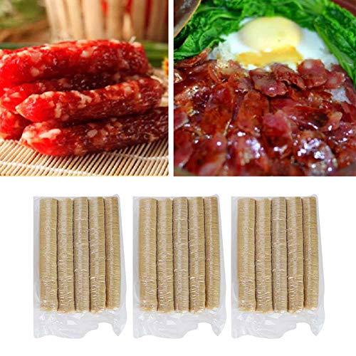 stronerliou 15PCS 15m 30mm Carcasa de Salchicha Jamón Salchicha Carcasa de colágeno Cocina Accesorios de Cocina