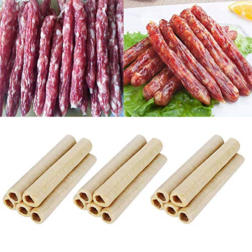 stronerliou 15PCS 15m 30mm Carcasa de Salchicha Jamón Salchicha Carcasa de colágeno Cocina Accesorios de Cocina