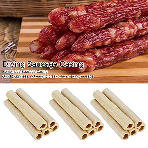 stronerliou 15PCS 15m 30mm Carcasa de Salchicha Jamón Salchicha Carcasa de colágeno Cocina Accesorios de Cocina