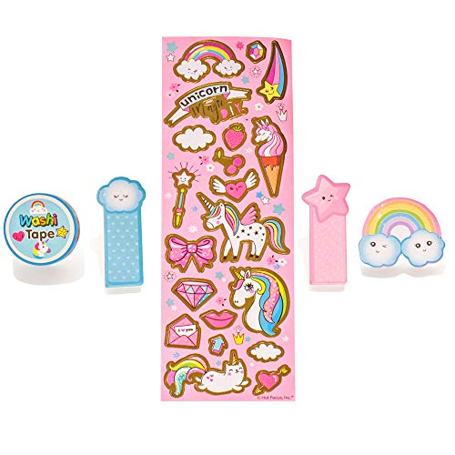 Style Girlz Deluxe Unicorn Stationery Set - Girls Coloring Pencils Cuaderno de Diario Kit de Arte de Estuche de lápices