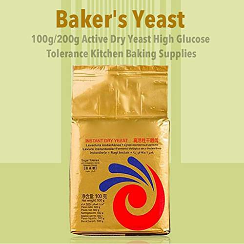 StyleBest 100 g de levadura de Pan, levadura instantánea para Hacer Pan, levadura Seca Activa Alta tolerancia a la glucosa Hogar Cocina Panadería Suministros para Hornear