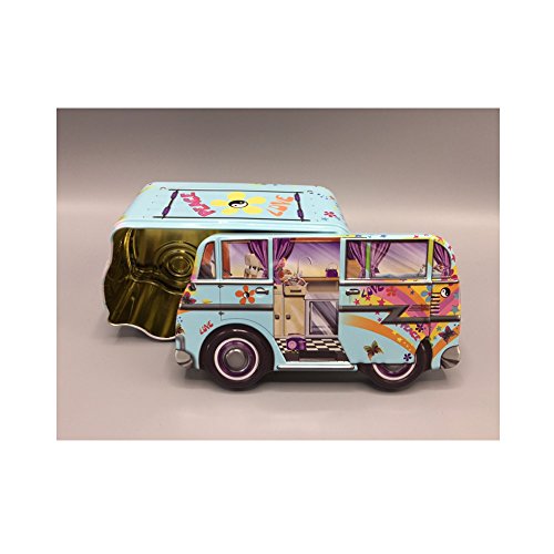stylebox Caja de conservación y Decorativa de Metal. Mini Camper Van Hippy 17x9x7 cm Caja de Galletas. Deco Box Retro