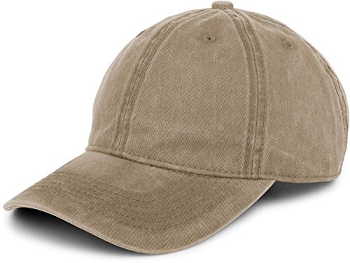 styleBREAKER Gorra Vintage de 6 Paneles en Apariencia usada y desgastada, Gorra de béisbol, Ajustable 04023054, Color:Barro
