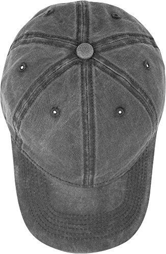 styleBREAKER Gorra Vintage de 6 Paneles en Apariencia usada y desgastada, Gorra de béisbol, Ajustable 04023054, Color:Barro