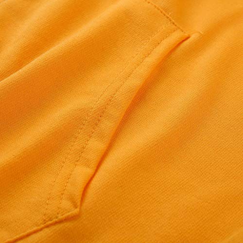 Subfamily Conjunto de Pantalones de Suéter con Cremallera y Paneles de Manga Larga con Bolsillo para Hombres, Patchwork Cremallera Sudadera Top Pantalones Conjuntos Traje Deportivo Chándal Naranja M