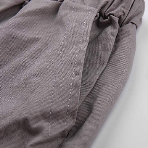 Subfamily Pantalones Casuales Deportivos de Color Sólido con Bolsillo con Cordón para Hombres, Casual Fitness Bodybuilding Pocket Skin Pantalones Deportivos de Cuerpo Entero Gris M