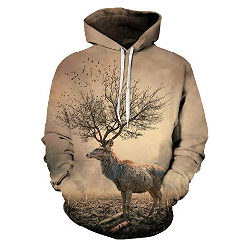 Sudaderas con Capucha de Cerveza Sudaderas con Capucha de Animales Hombres Mujeres Sudaderas con Capucha 3D Pullover Chándales Casuales Abrigo de Moda Streetwear LMS212 3XL
