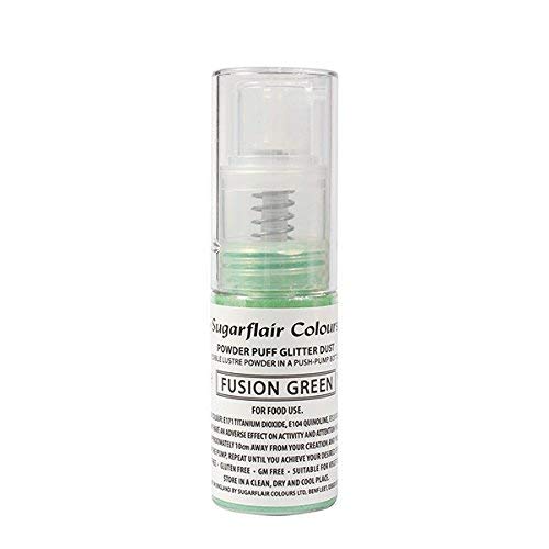 Sugarflair Comestible Polvo Soplo No-Aerosol Spray de Brillo - FUSION VERDE