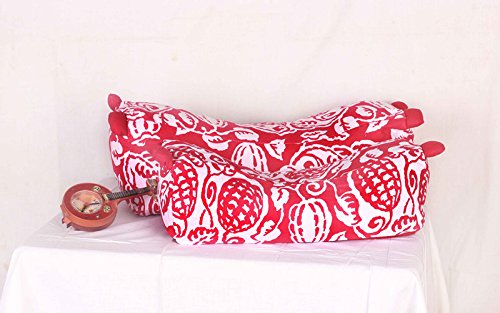 SUHANG Almohadas Colorido Sarraceno Avena Almohada Almohadas Almohada Tela Áspera Niños Estudiantes Adultos El Cuello Cervical Reparación Ayudan A Dormir, Vino Rojo Flores Fondo Rojo 4,5 Libras
