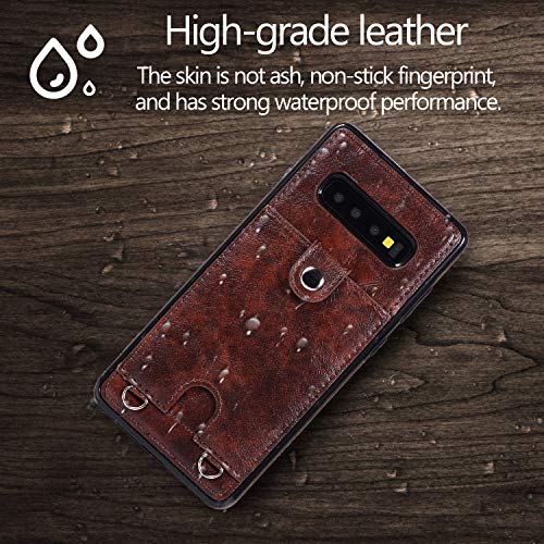 Suhctup Funda Compatible con Samsung Galaxy S7 Edge Libro de Cuero con Tapa y Cartera,Cubierta Proteccíon con Cierre Magnético y Ranura para Tarjetas+Silicona Case Interna Suave con Cuerda
