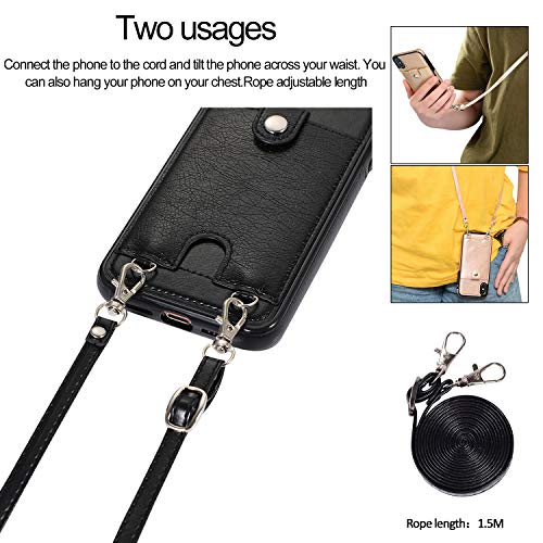 Suhctup Funda Compatible con Samsung Galaxy S7 Edge Libro de Cuero con Tapa y Cartera,Cubierta Proteccíon con Cierre Magnético y Ranura para Tarjetas+Silicona Case Interna Suave con Cuerda