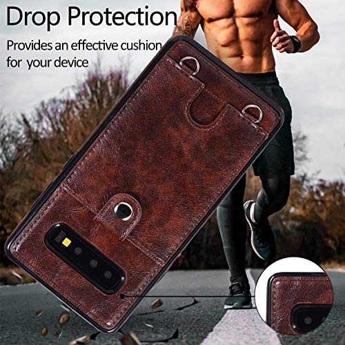 Suhctup Funda Compatible con Samsung Galaxy S7 Edge Libro de Cuero con Tapa y Cartera,Cubierta Proteccíon con Cierre Magnético y Ranura para Tarjetas+Silicona Case Interna Suave con Cuerda