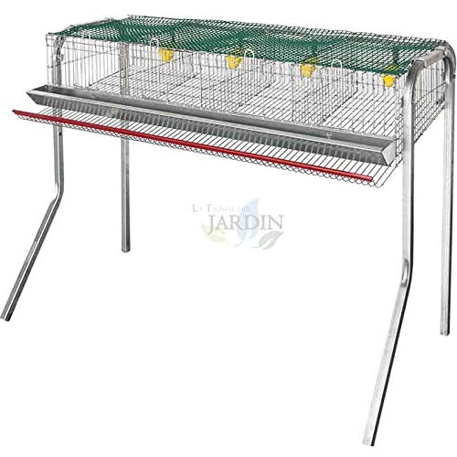 Suinga Jaula BATERIA CODORNICES con 4 departamentos y Pata en Arco. 105x47x90 cm