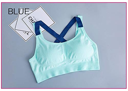 Sujetador Deportivo Mujer Sujetador Deportivo para Mujer Sólido Fitness Yoga Top Push Up Ropa Interior para Gimnasio Correr Camisa Elástica A Prueba De Golpes Entrenamiento Chaleco Deportivo L Mi