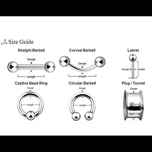 Sumferkyh Piercing Corporal 36PCS Ear Gauge Stretching Kit Tapas y Tapones de acrílico Set Eyelet 14G-00G Extensión (Color : Chocolate)