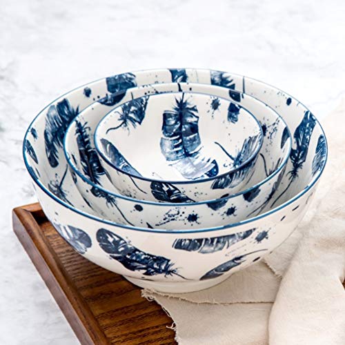 Suministros de restaurante Tazón de fuente japonés Tazón de fuente de la ensalada del cuenco de arroz de cerámica del tazón de fuente de los tallarines del tazón de fuente de mar del tazón de fuente c