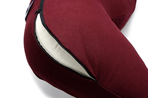Sun and Moon Originals Kapok, o de Trigo sarraceno Relleno reguler Lift Cosmic cojín cojín de meditación Yoga Almohada, Burgundy