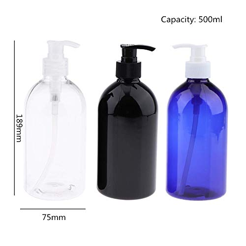 Sunfauo Dispensador Jabon Cocina Dosificador Jabon Baño Contenedores de Viaje emulsión Maquillaje de la Botella de la Bomba Recargable Botella de plástico Blue