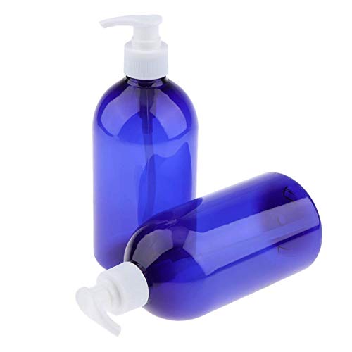 Sunfauo Dispensador Jabon Cocina Dosificador Jabon Baño Contenedores de Viaje emulsión Maquillaje de la Botella de la Bomba Recargable Botella de plástico Blue