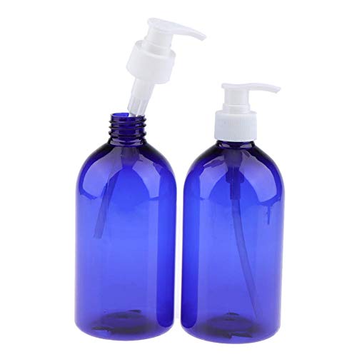 Sunfauo Dispensador Jabon Cocina Dosificador Jabon Baño Contenedores de Viaje emulsión Maquillaje de la Botella de la Bomba Recargable Botella de plástico Blue