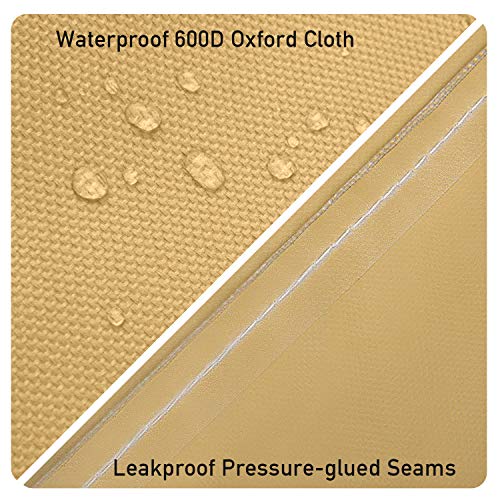 Sunkorto Fundas para Brasero Barbacoa Hoguera Pozo de Fuego Calentador Exterior Cubierta Protectora para Mesas Muebles Jardín Patio Terraza Impermeable contra Viento Sol Nieve, 600D Cuadrado 92x92CM