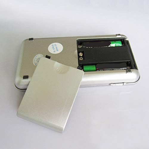 Sunnyflowk Balanzas electrónicas para el hogar Báscula de joyería de Alta precisión Mini Bolsillo Llamado balanza de Palma portátil 0.01G (Plata (versión en inglés) (200g / 0.01g))
