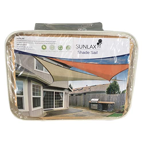Sunnylaxx Vela de Sombra Rectangular 2 x 3 Metros, toldo Resistente e Impermeable, para Exteriores, jardín, Color Arena