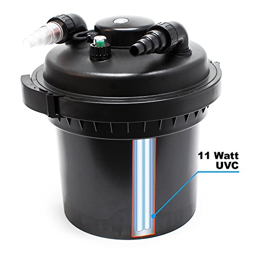 SunSun CPF-380 Filtro presión lámpara UVC 11W estanques hasta 12000L Jardinería Jardín KOI Peces