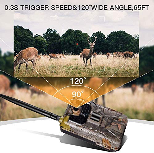 Suntekcam - Cámara de fotos 3G (MMS/SMTP, 20 MP, 1080P, impermeable, IP66, para Trail Camera, visión nocturna, invisible, máquinas fotográficas de caza (tarjeta SD incluida)-900G