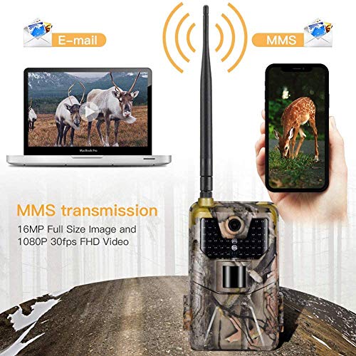 Suntekcam - Cámara de fotos 3G (MMS/SMTP, 20 MP, 1080P, impermeable, IP66, para Trail Camera, visión nocturna, invisible, máquinas fotográficas de caza (tarjeta SD incluida)-900G